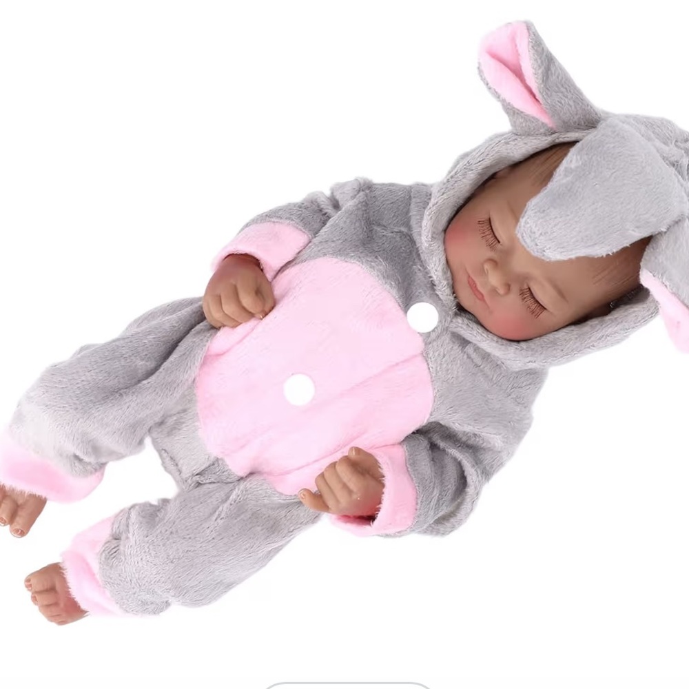 Brand New Newborn Lifelike Doll, 10 inches, Elephant outfit